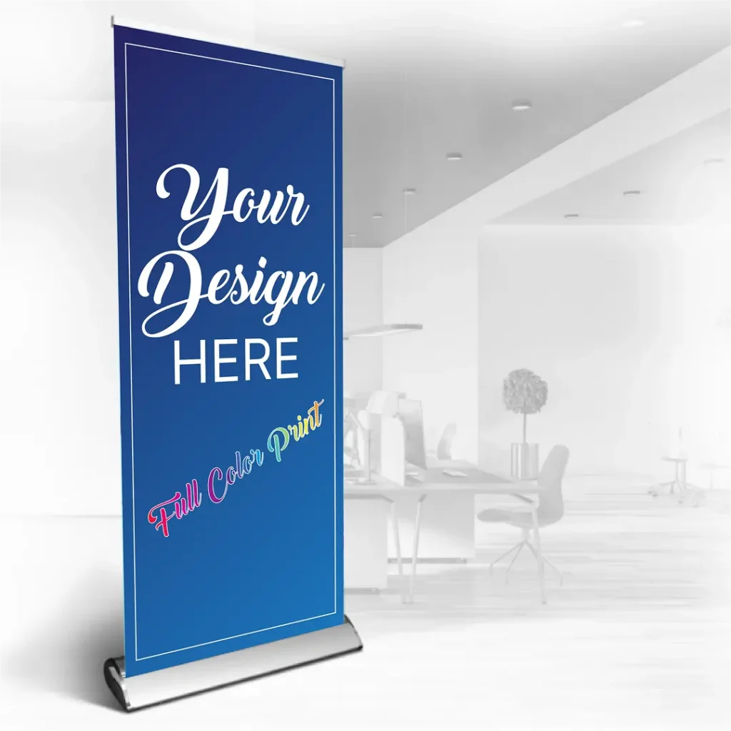 Elevate brand messaging with deluxe single-sided retractable banner stands