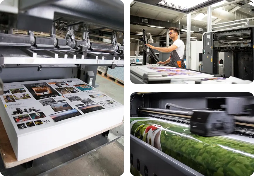 illustrating different printing machines